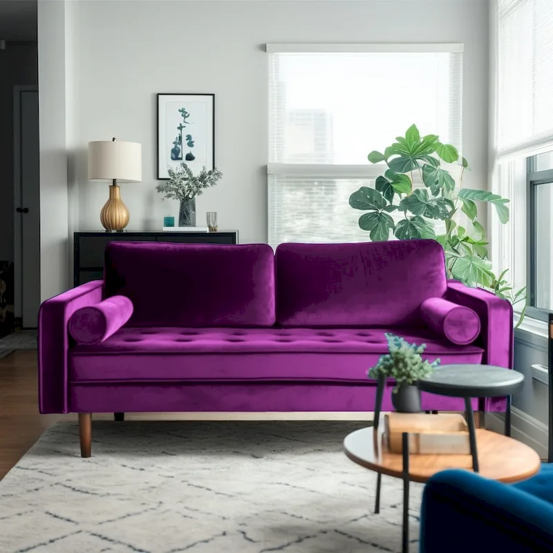 Lando 70 Velvet Square Arm Sofa