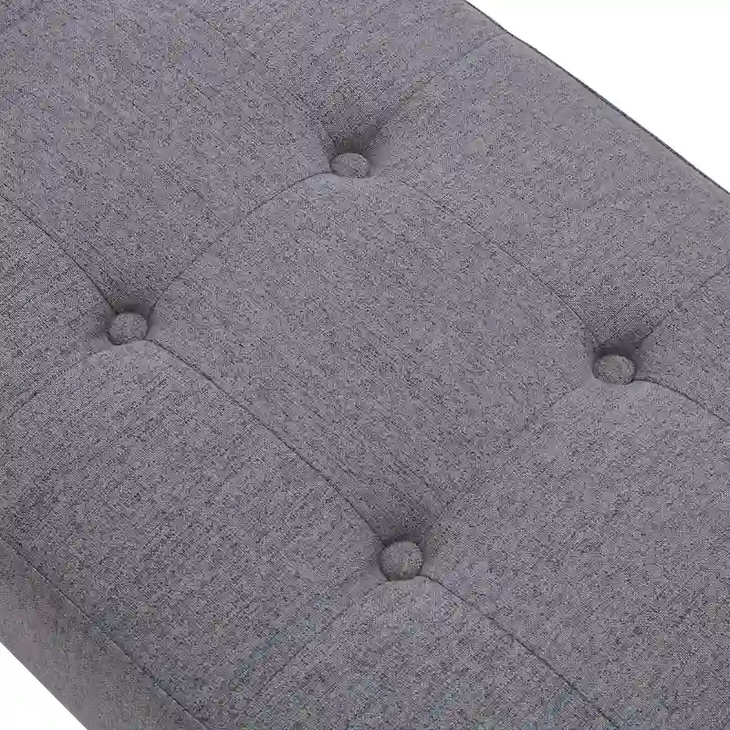 Upholstered Entryway Bench, Polyester, X-Shaped Wood Legs, 35.4