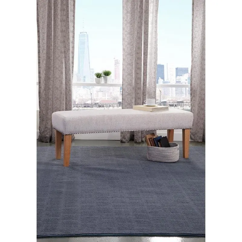 Grafton Home Miley Upholstered Accent Bench w/ Nailhead Trim
