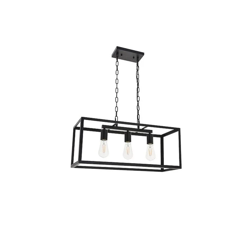 Resolute 3 light black Pendant