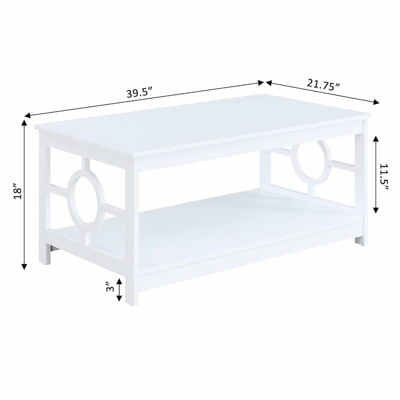 Convenience Concepts Ring Coffee Table with Shelf