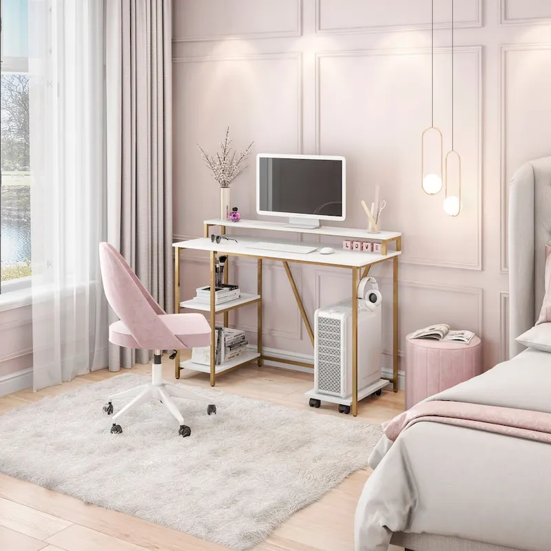 Industrial Writing Desk, Gold