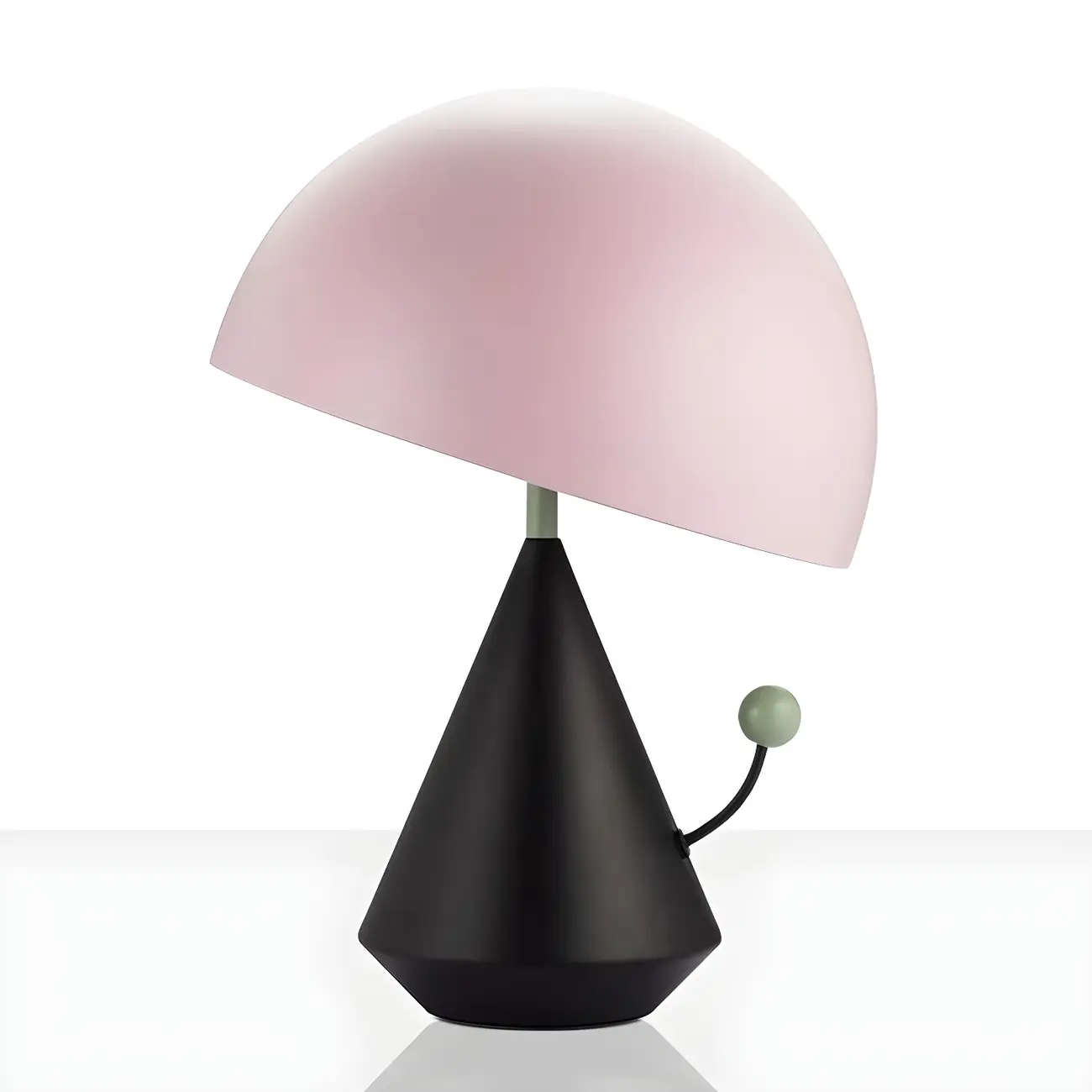 Art Deco Mushroom-Shape Metal LED Table Lamp