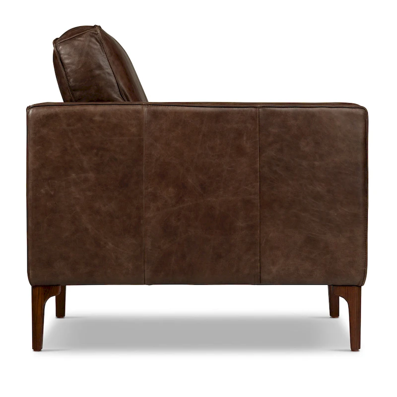 Poly & Bark Mateo Lounge Chair - Full Grain Genuine Italian Leather