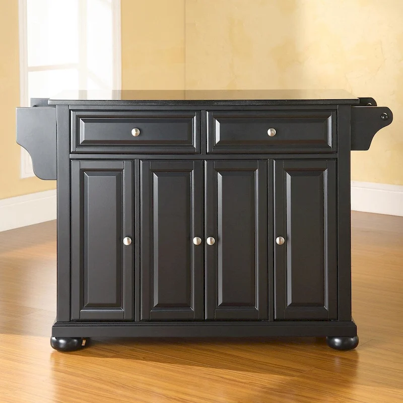 Crosley Alexandria Granite Top Full Size Kitchen Island/Cart - 18d x 51.5w x 34h