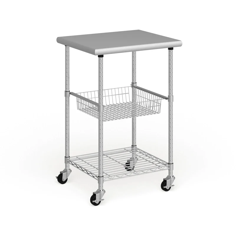 Allerton Stainless Steel Kitchen Work Table Cart