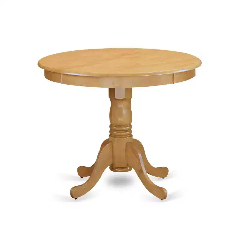 Round Kitchen Table Set - 3 Piece Dining Table with 2 Chairs - Solid Wood Construction