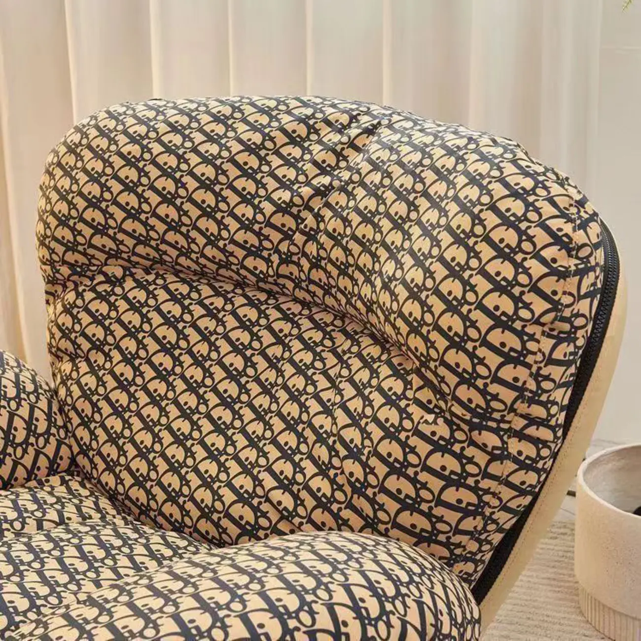 Modern Ergonomic Wingback Rocking Chair with Upholstered