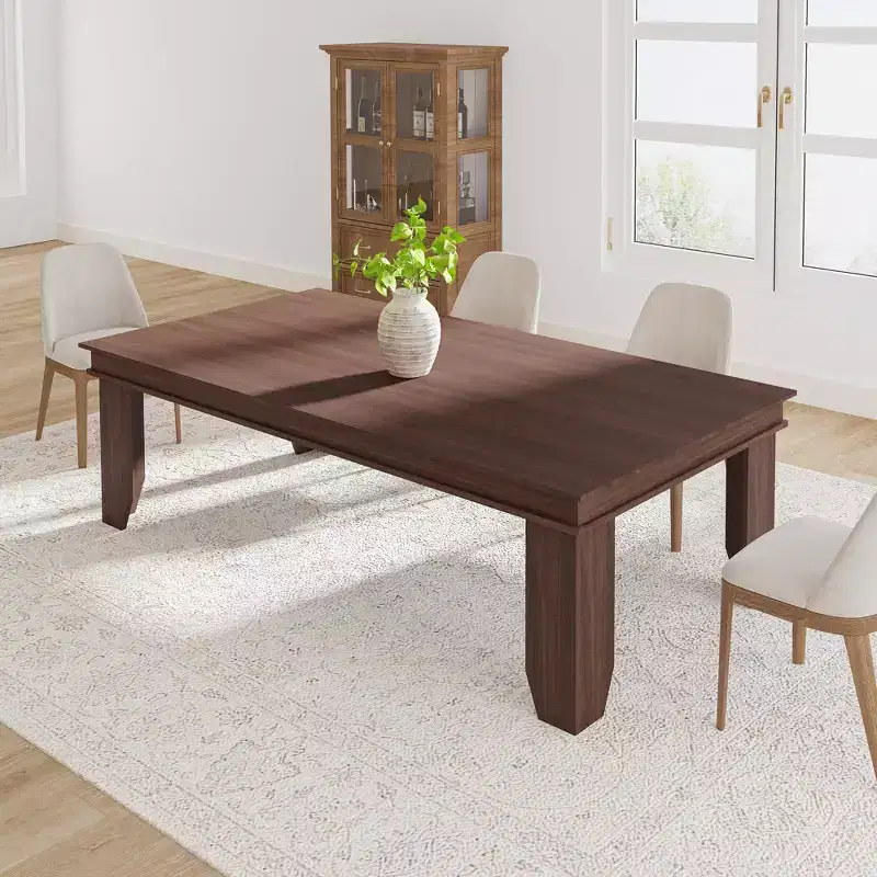 Farmhouse Dining Table 70.87 Inch,Brown Kitchen Table Seats 6-8 People