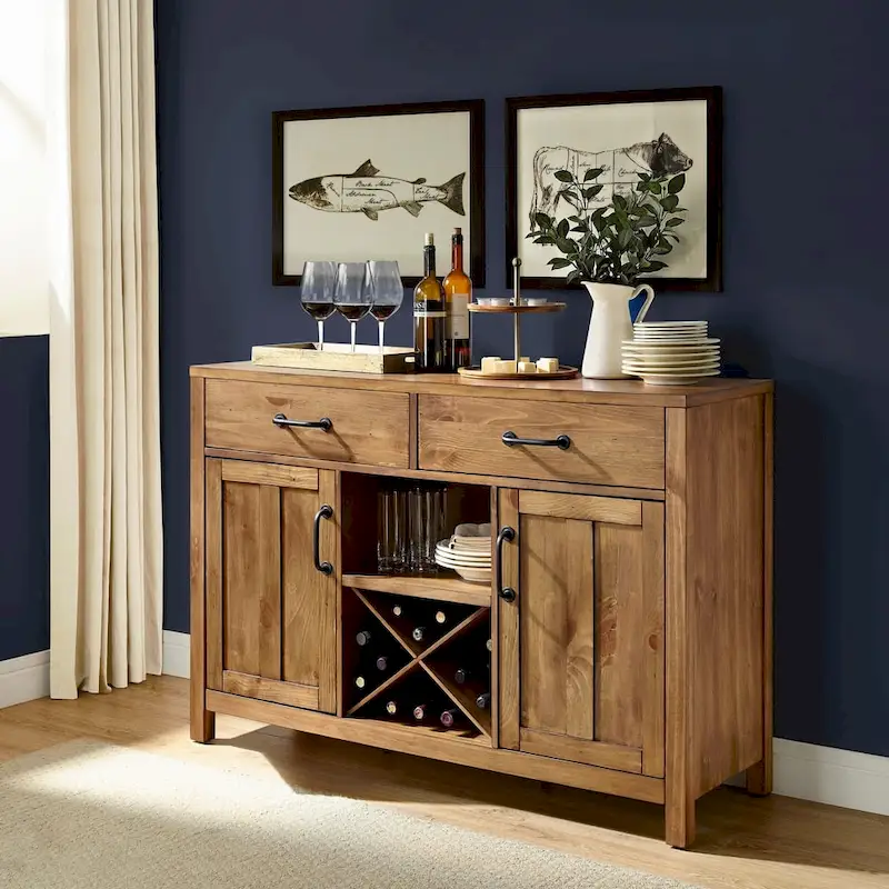 Crosley Roots Natural Finish Buffet - 52 W x 18 D x 36 H
