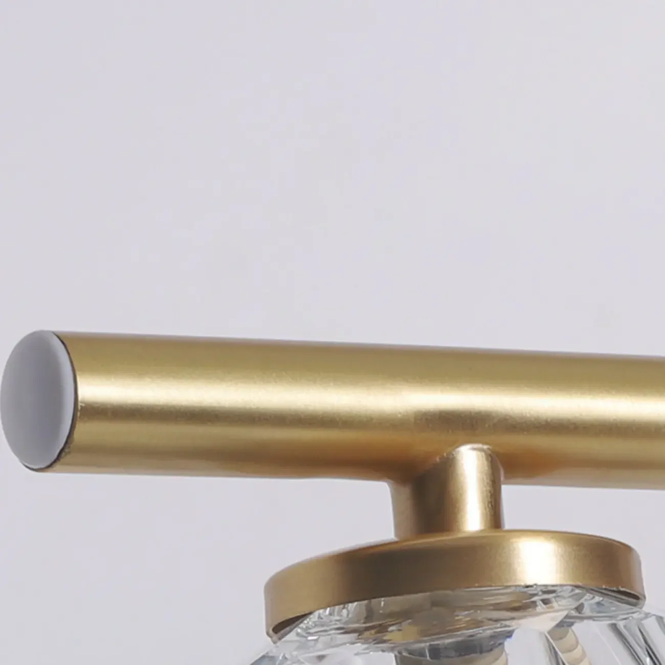 Modern Gold Bathroom Vanity Lights with Clear Crystal Shade