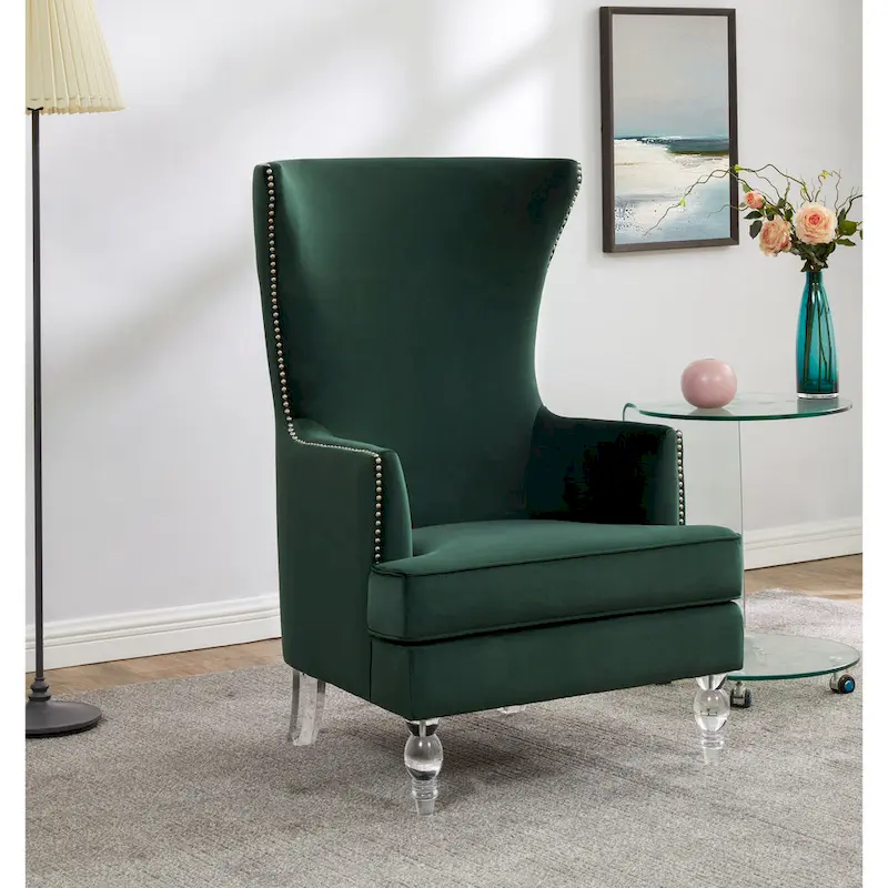 SAFAVIEH Couture Cath Modern Wingback Chair - 29Wx32Dx45H