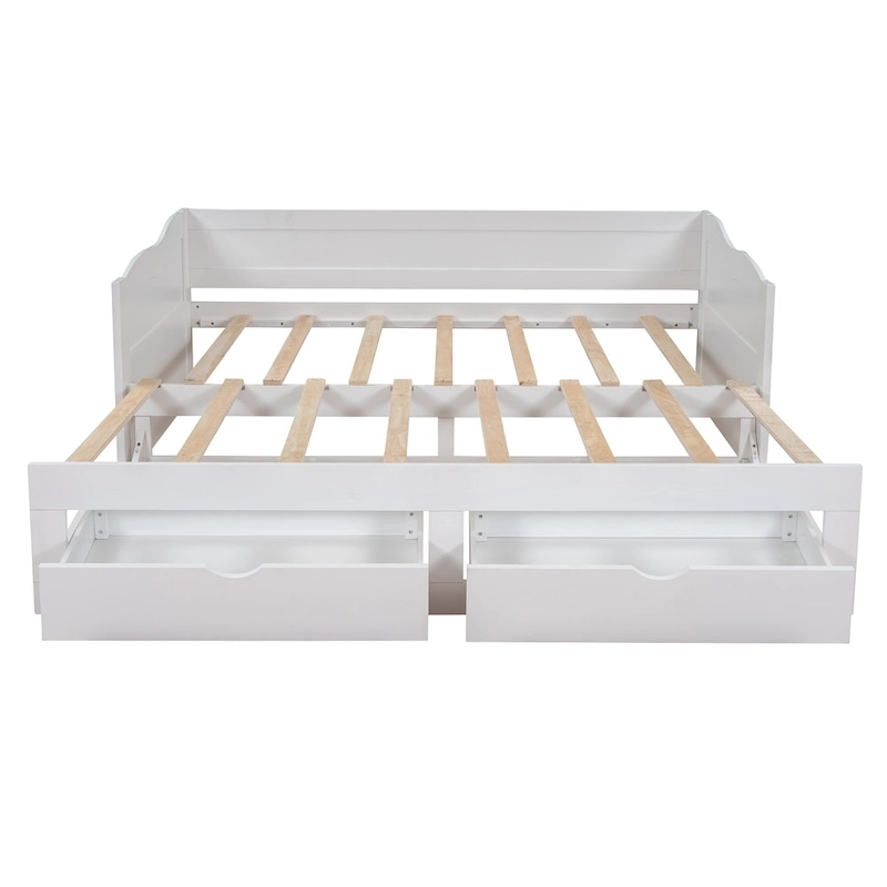 Wooden Daybed with Trundle Bed