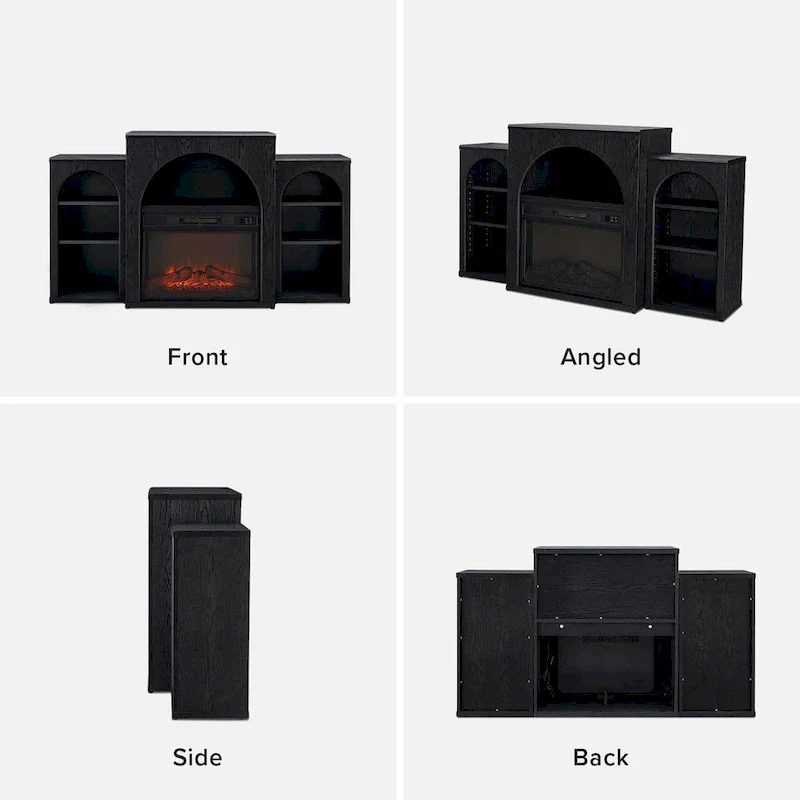 Mopio Blake Electric Fireplace Mantel TV Stand
