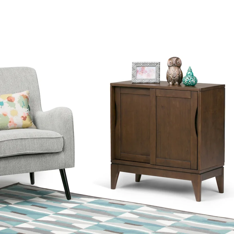 Pearson SOLID HARDWOOD 30 inch Wide Mid Century Modern Low Storage Cabinet - 30w x 14d x 31h