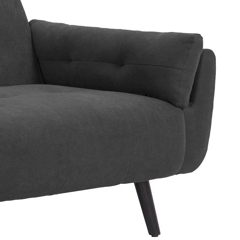 Modern Adjustable Backrest Convertible Futon Sleeper Couch