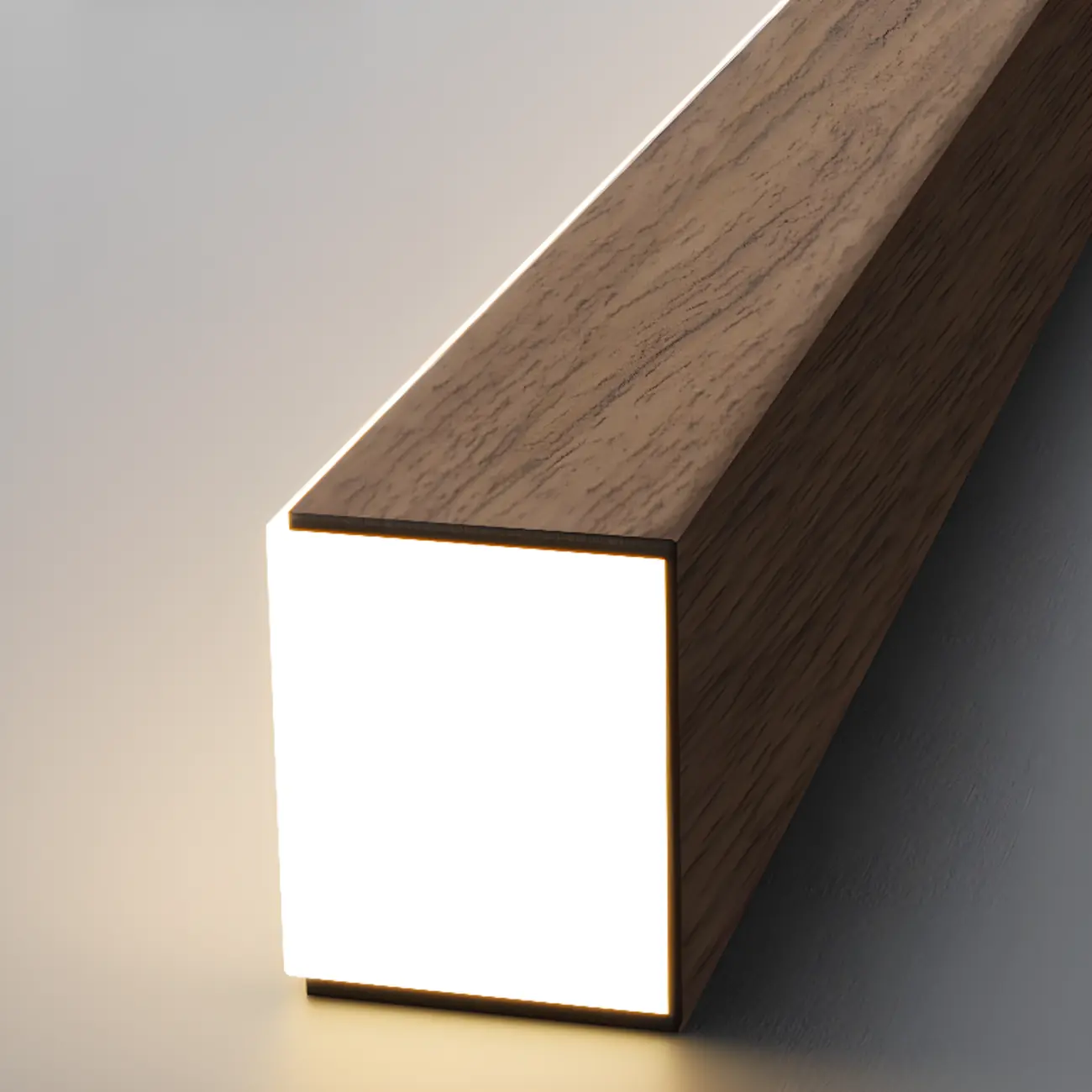 2-Light Rectangle Slim Linear Walnut Island Pendant Lights