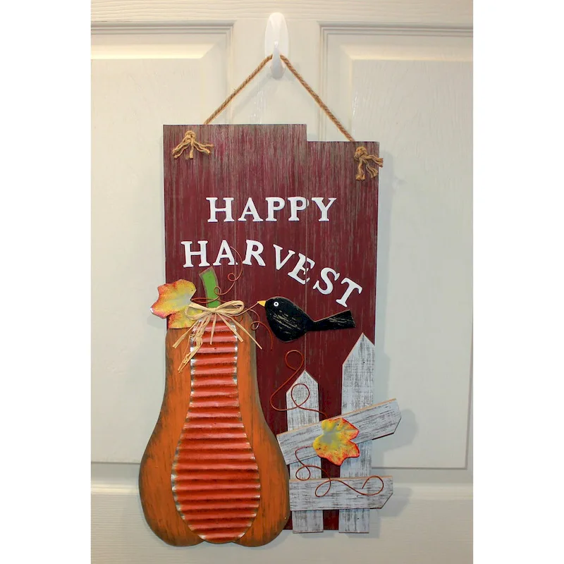 20  Fall Happy Harvest Wood Hanging Sign