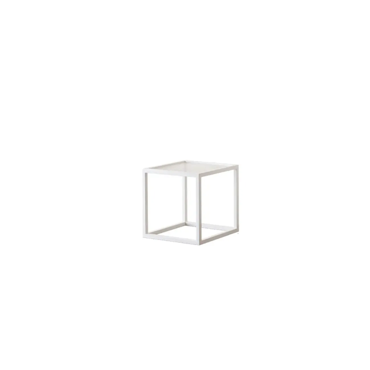 Modern Cube Open Metal Frame Black Bookcase