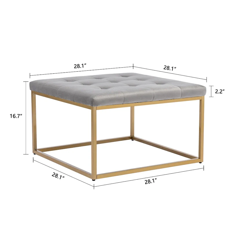 Square Ottoman Coffee Table 28L x 28D x 17H