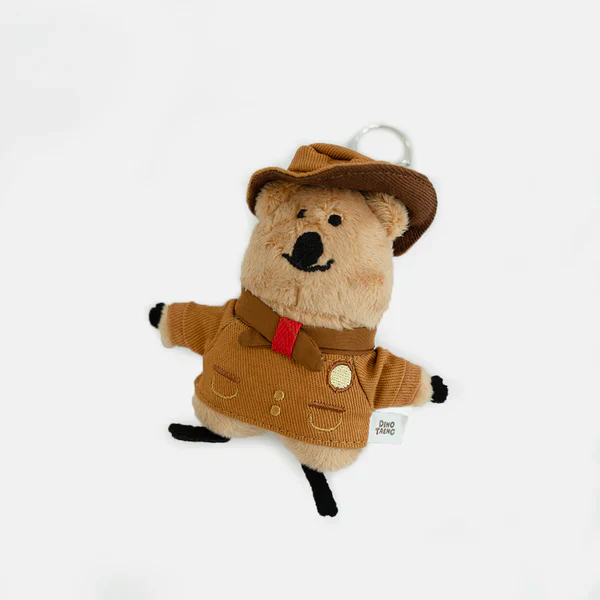 Dinotaeng Quokscout Flat Fur Keyring - Quokka
