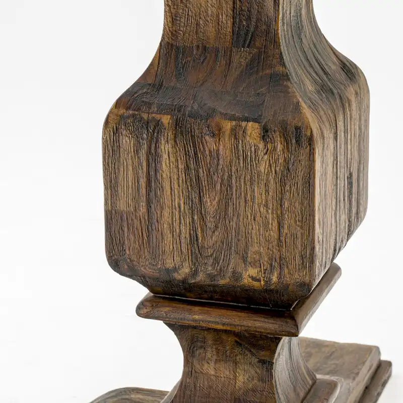 East West Furniture Kitchen Table Set- a Dining Table & Dark Khaki Linen Fabric Chairs, Distressed Jacobean (Pieces Option)