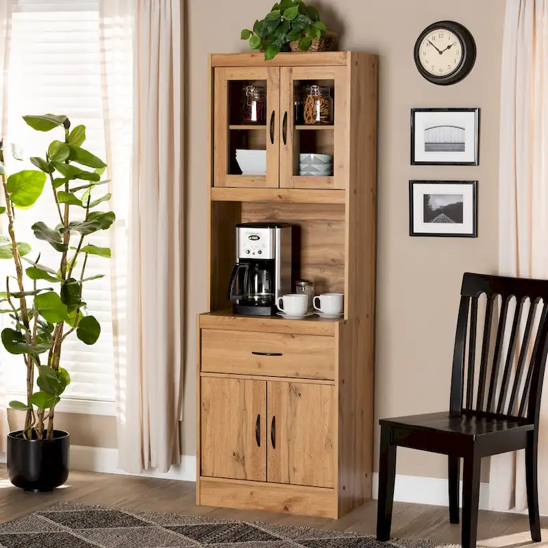 Modern and Contemporary Kitchen Wood Cabinet and Hutch