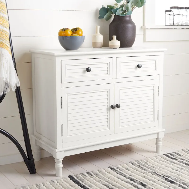 SAFAVIEH Vashti 2-Drawer 2 Door Sideboard - 29.5Wx13.4Lx26H - 30Wx13Dx26H