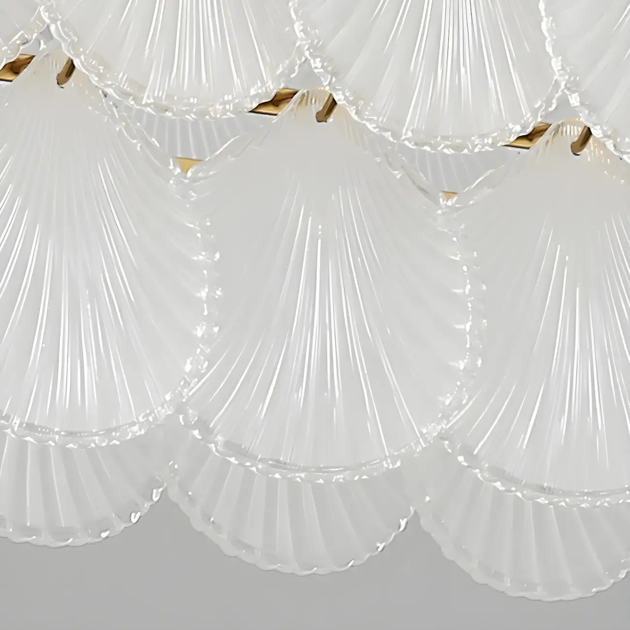 Modern Gold Glass Island Chandelier with 8 Lights