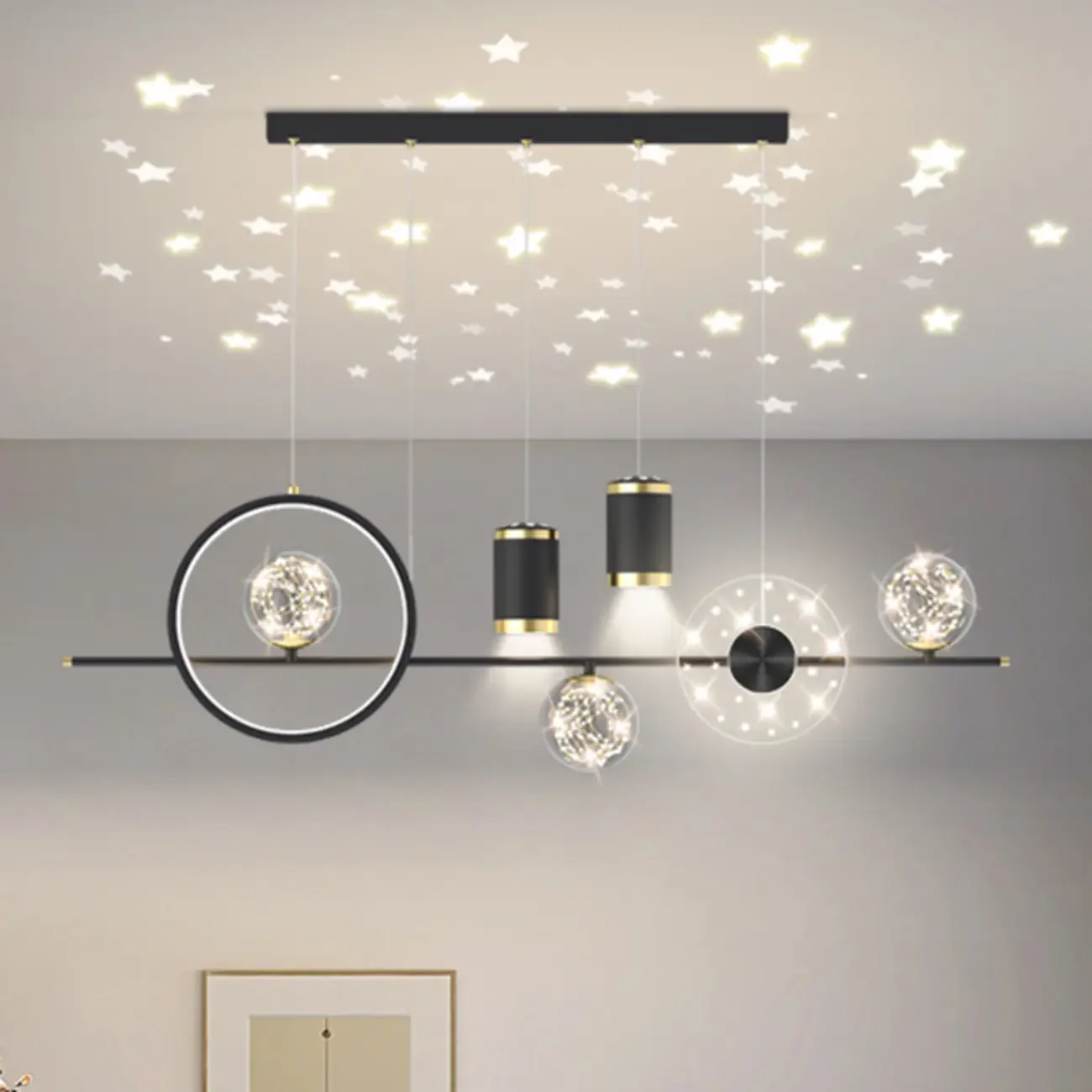 Luxury Adjustable Multi-Light Island Pendant Light