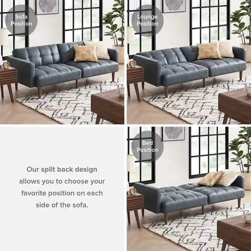 Mopio Aaron Futon Convertible Sofa Sleeper Futon