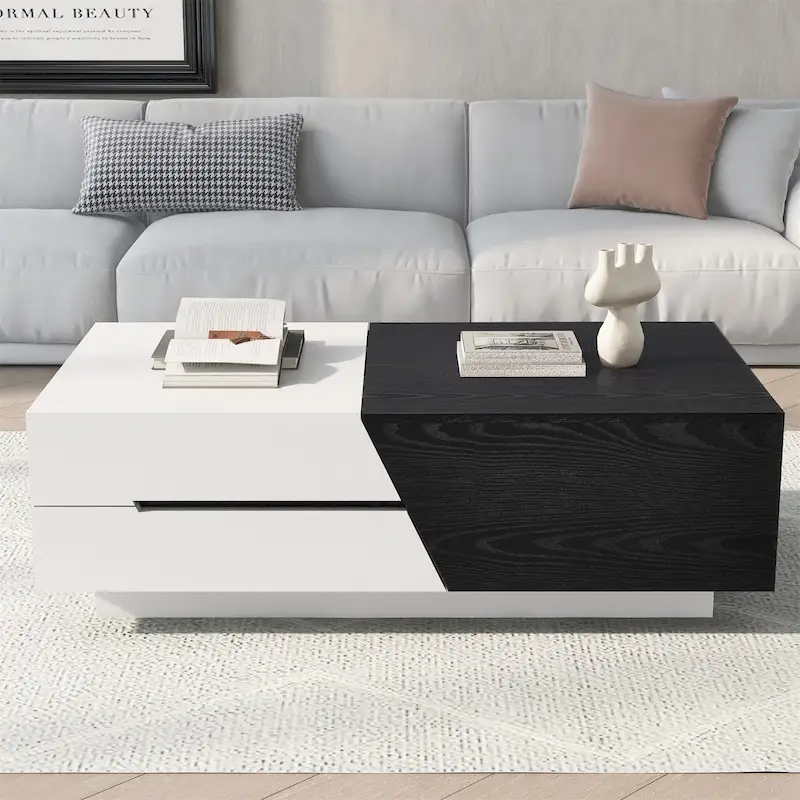 Merax Modern Extendable Sliding Top Coffee Table