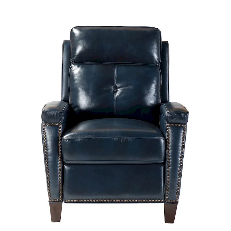 Gaspar Mid-Century Modern Pushback Recliner with Nailhead Trim by HULALA HOME