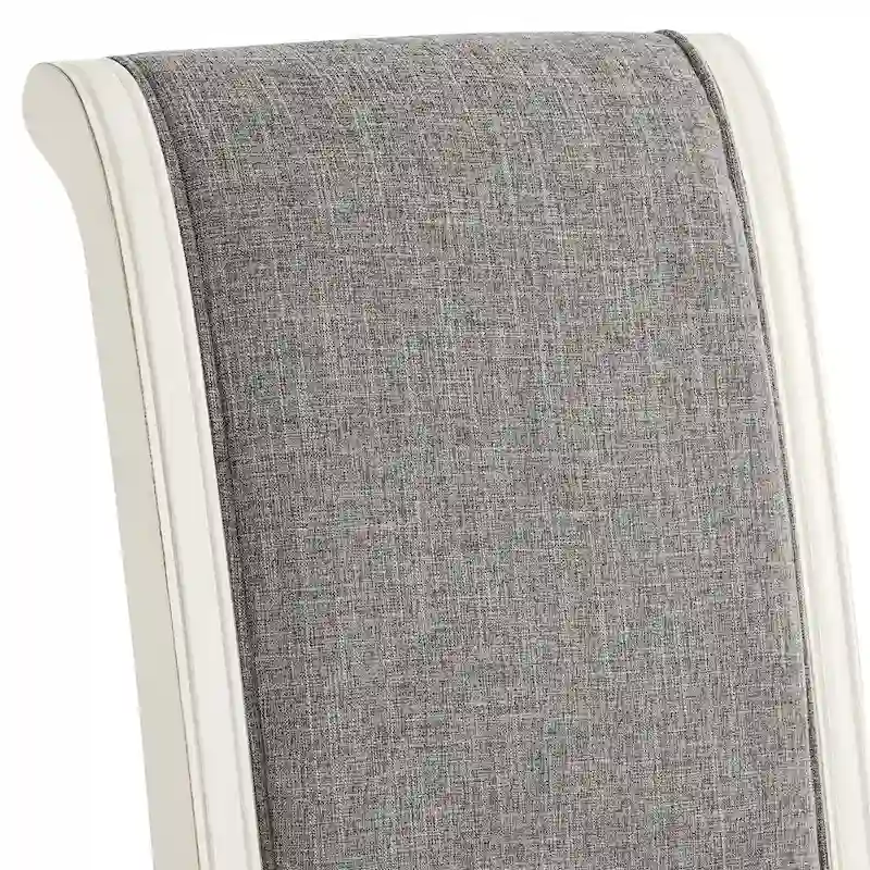 Roundhill Furniture Belleza French Country 7-Piece Dining Set in Antique White and Weathered Oak Finish