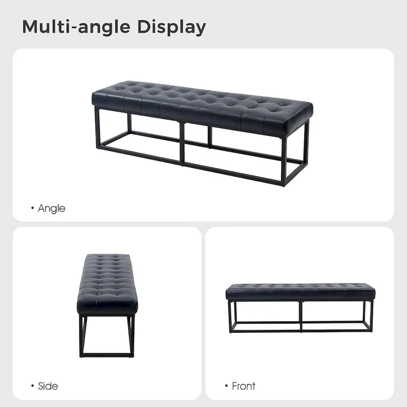 Alicia Classic Genuine Leather Durable Easy Suitable Bedroom Bench by HULALA HOME