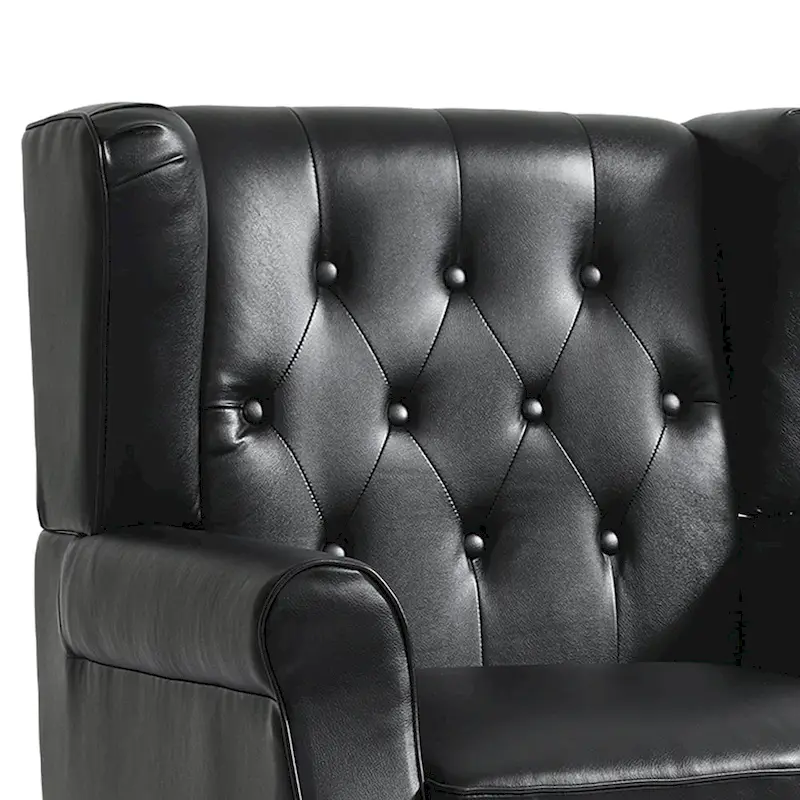 Button-Tufted Accent Club Chair Wingback Armchair Set of 2