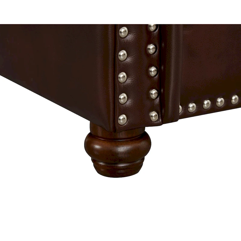 Living Room Faux Leather Sofa Loveseat