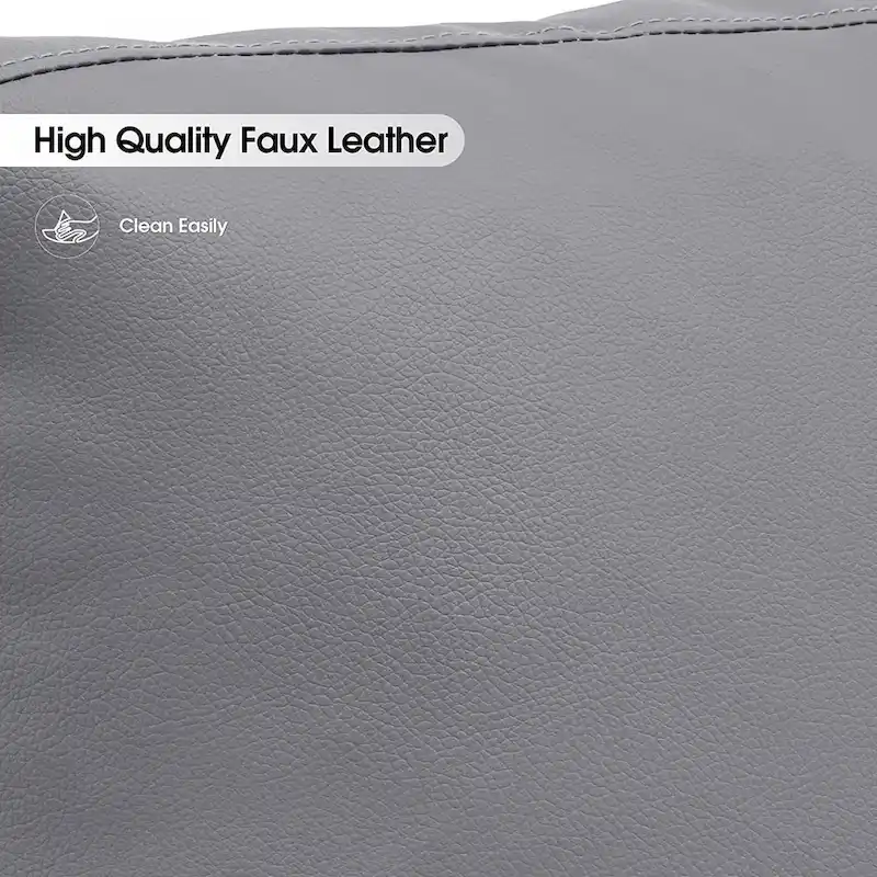 MCombo Modern Accent Chair with Upholstered Cushion, Faux Leather HQ304