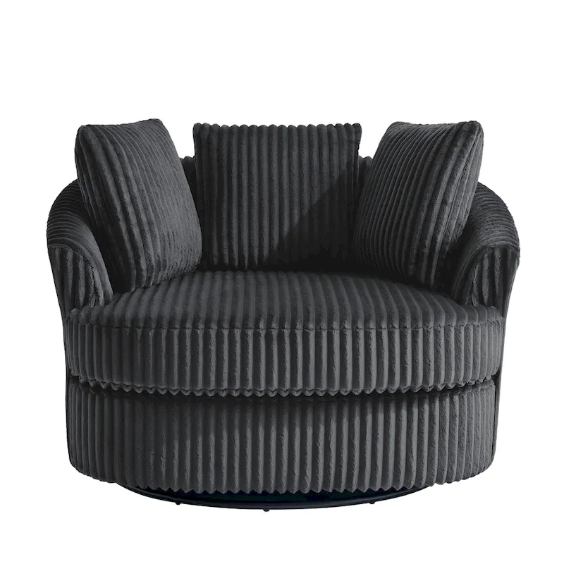 Swivel Tub Chair With Integrated Armrests And Removable, Washable Cover