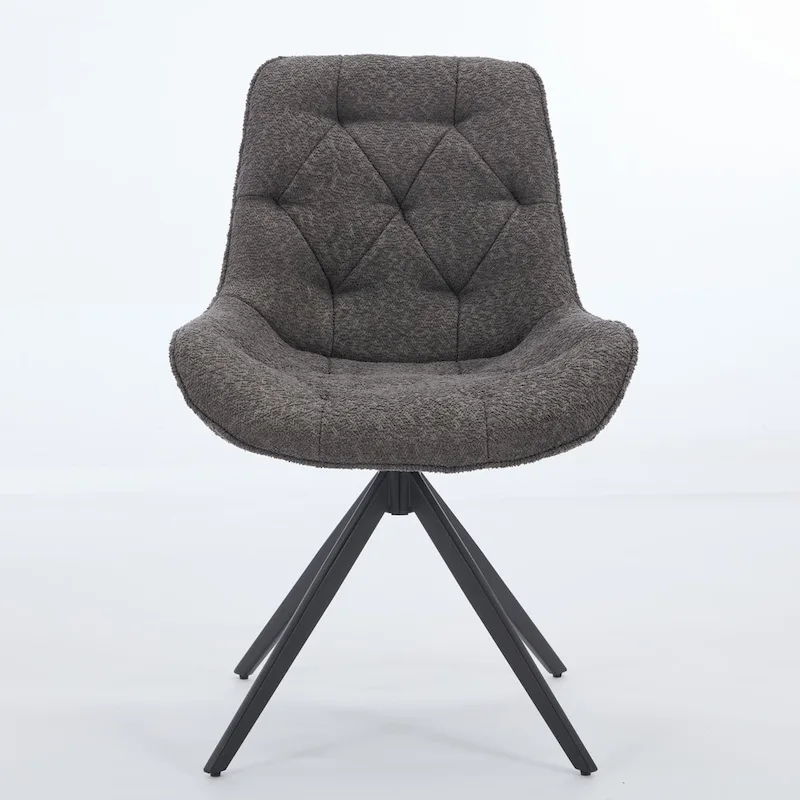 XINMICS Swivel Dining Chairs, Boucle Upholstered Accent Chairs Living Room Chairs Desk Office Arm Chair