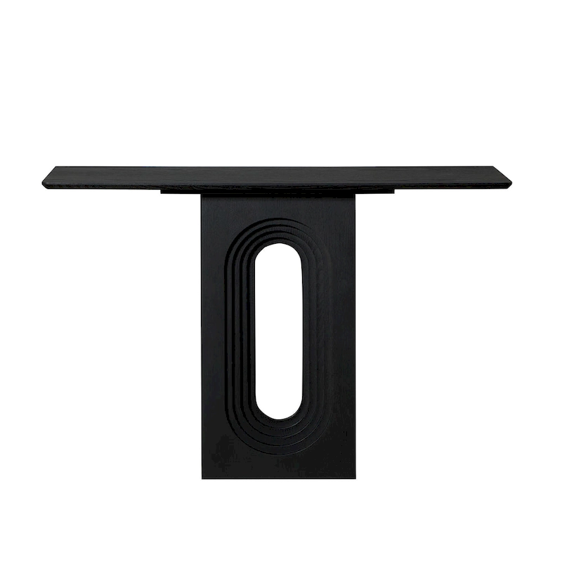 Modern Narrow Console Table with Unique Loopback Design