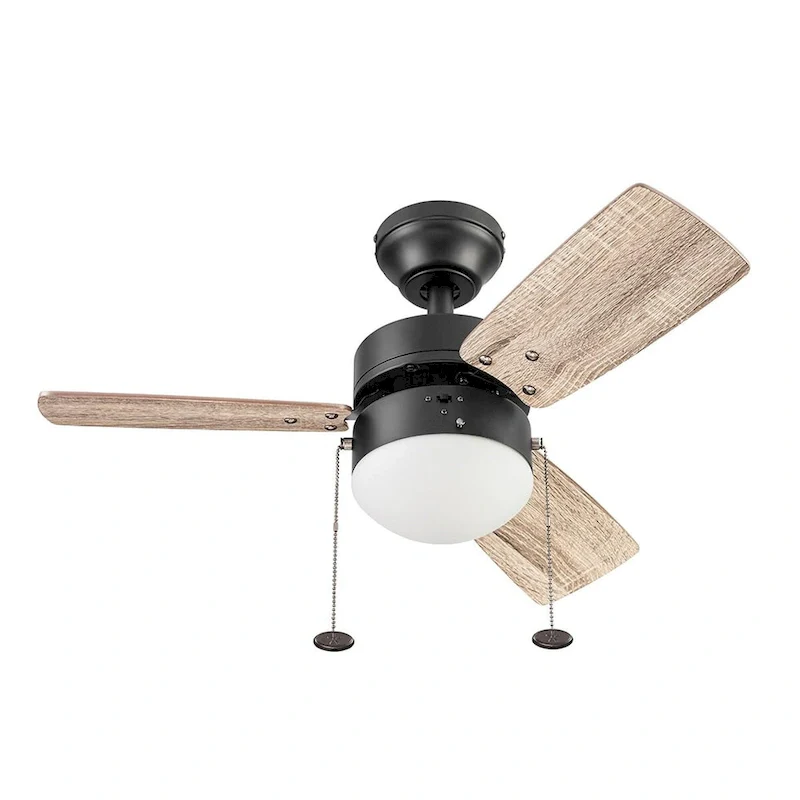 30  Prominence Home Rawling Bronze Contemporary Indoor LED Ceiling Fan with Light, Pull Chain - 30