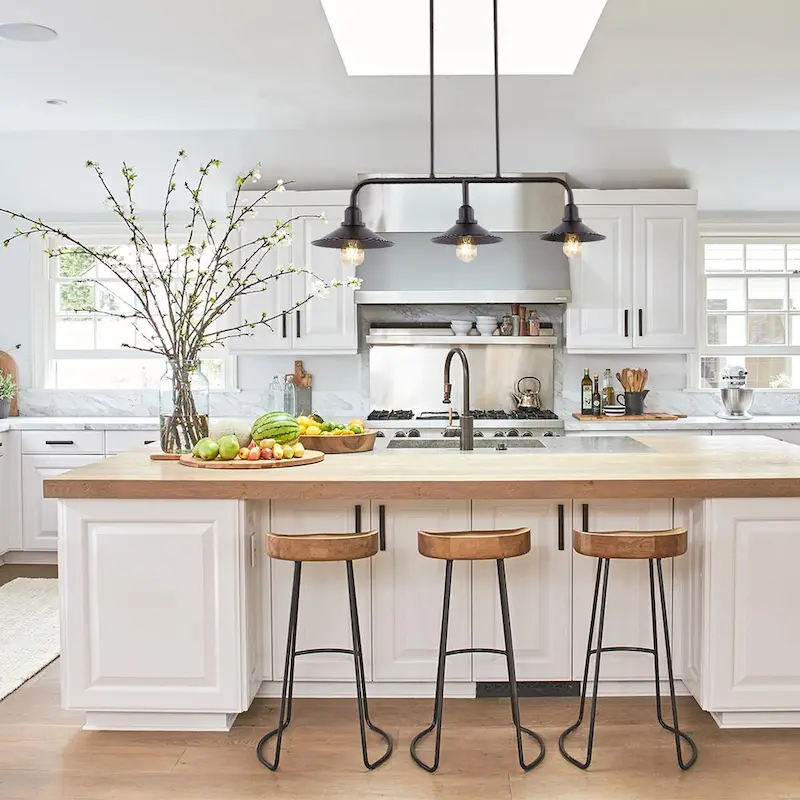 Cade 34.25  3-Light Metal Farmhouse Industrial LED Pendant, Oil Rubbed Bronze by JONATHAN Y