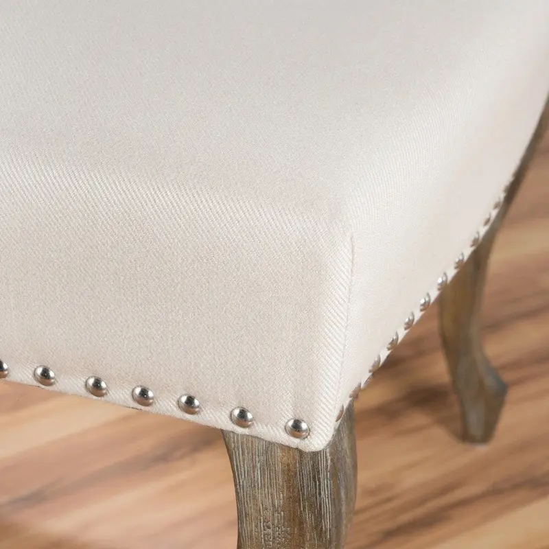 Niclas Wing Back Studded Fabric Accent Chair by Christopher Knight Home