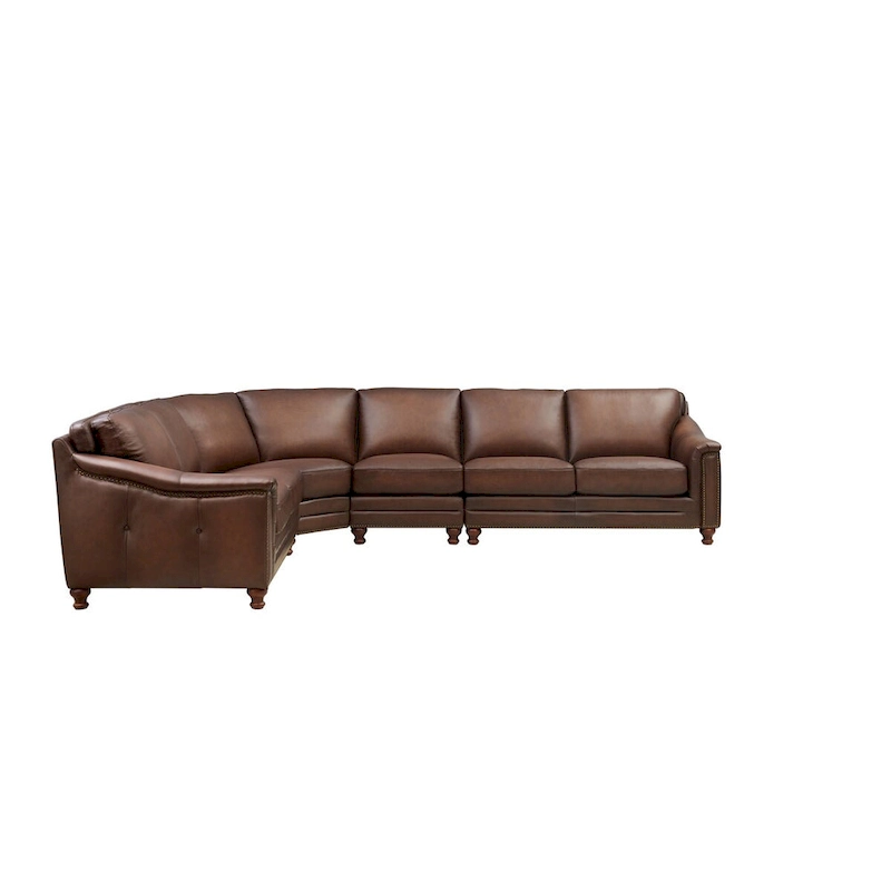 Hydeline Belfast Top Grain Leather Symmetrical Sectional