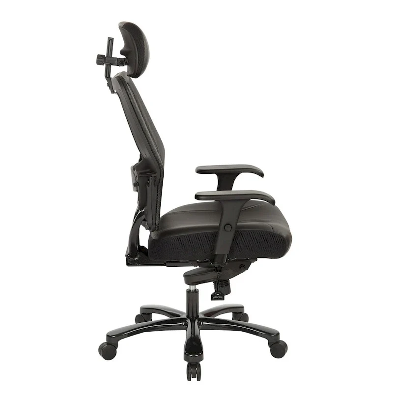 Executive Big and Tall Chair in Black Bonded Leather