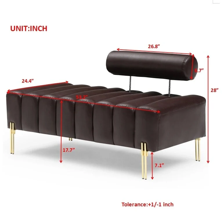 Width Modern End of Bed Bench