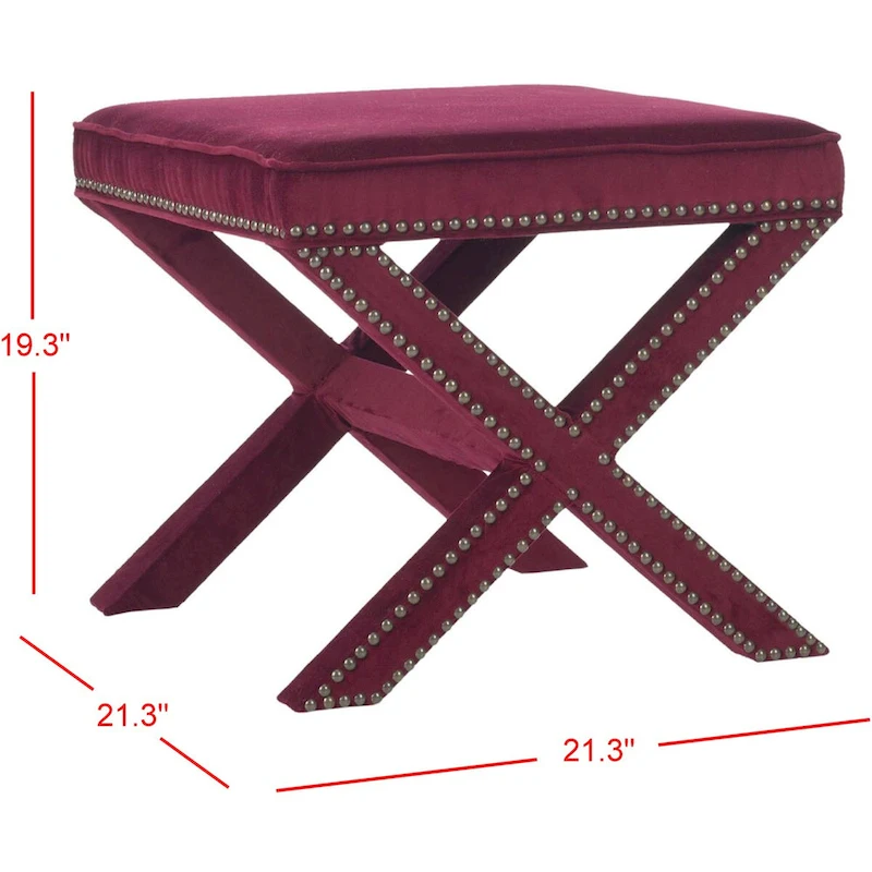 SAFAVIEH Shavonne X-Bench Ottoman