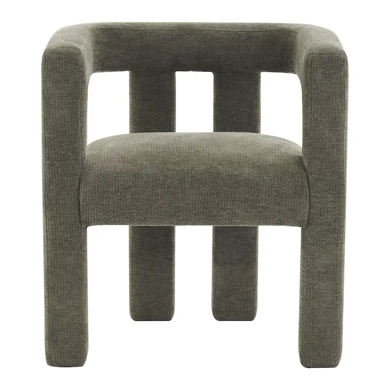 Set of 1 Chic design Barrel shaped Fabric Upholstered Accent Armchair