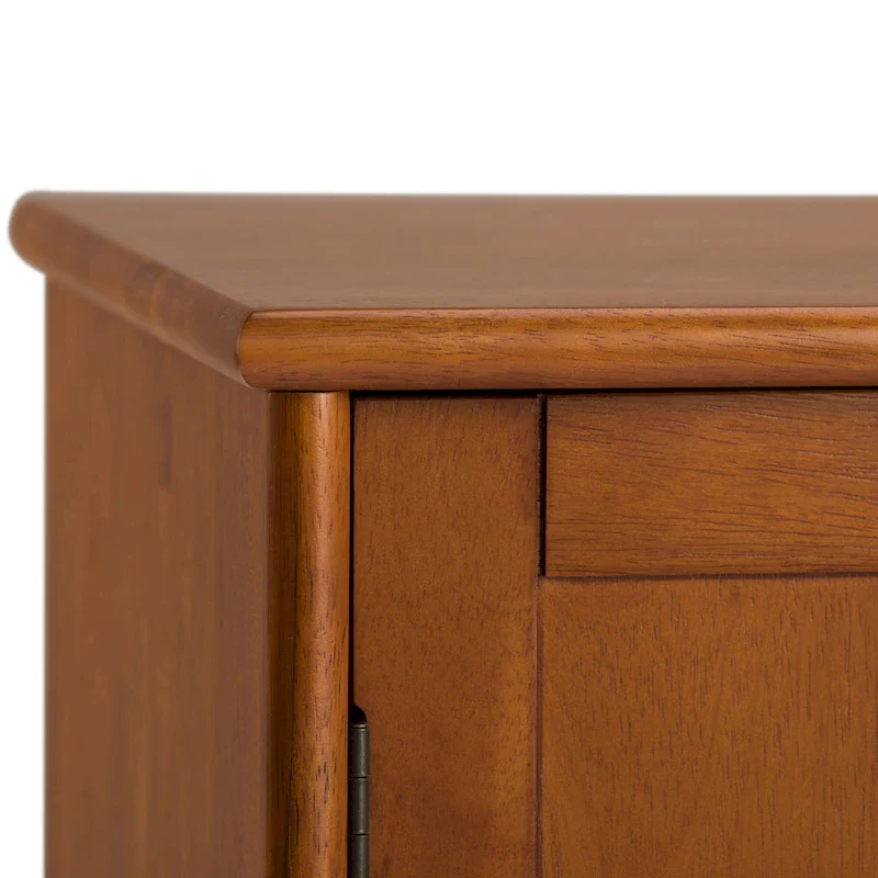 Tierney SOLID HARDWOOD 54 inch Wide Mid Century Modern Sideboard Buffet and Winerack - 54 W x 17 D x 36 H